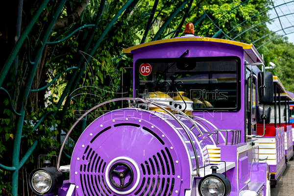 Purple Trackless Train rides
