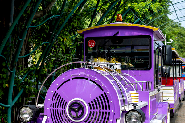 Purple Trackless Train rides Purple Trackless Train rides