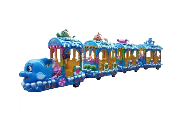 Ocean-themed Electric Trackless Train Ride for Sale Used in Shopping Mall
